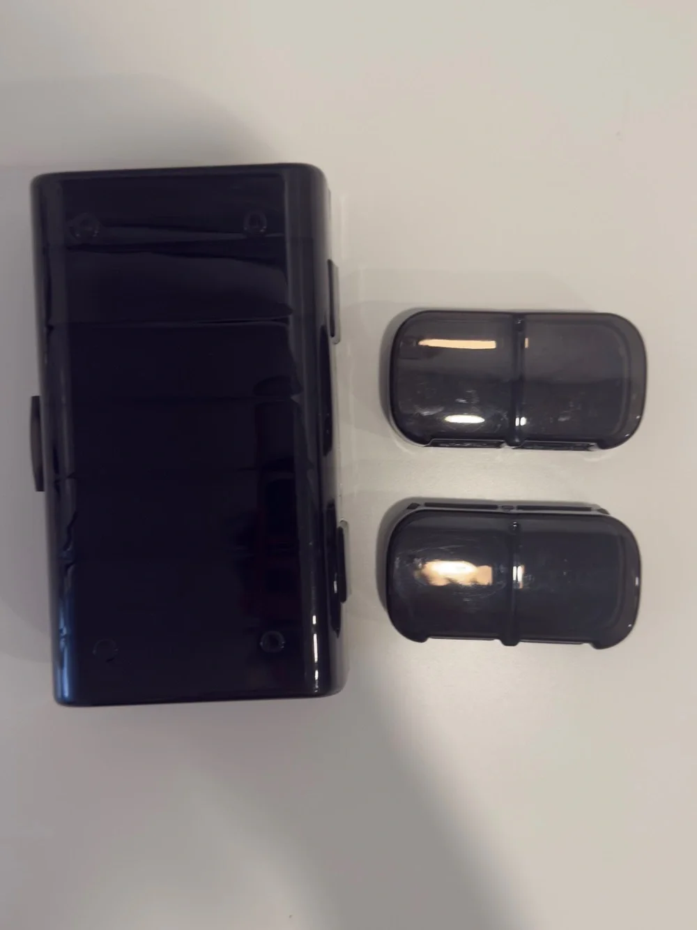 Weekly Pill Organizer with AM/PM Compartments - Black